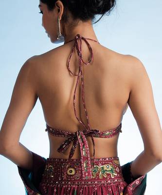Red Raas Mandal Skirt Set 3
