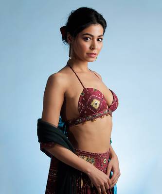 Red Raas Mandal Skirt Set 4