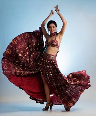 Red Raas Mandal Skirt Set 5