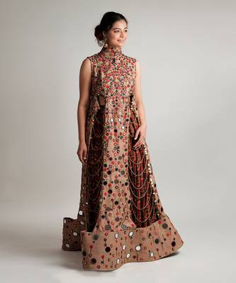 Beige Manjari Jacket Lehenga Set 1