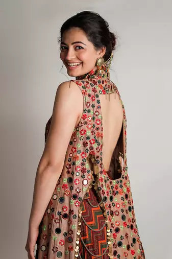 Beige Manjari Jacket Lehenga Set
