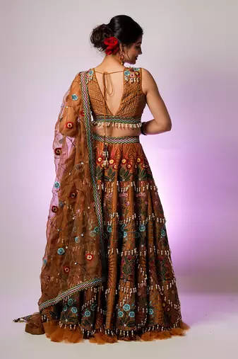 Mustard Hrdya Lehenga Set