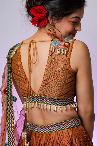 Mustard Hrdya Lehenga Set