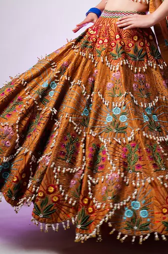 Mustard Hrdya Lehenga Set