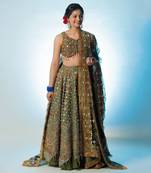 Green Samyuta Lehenga Set