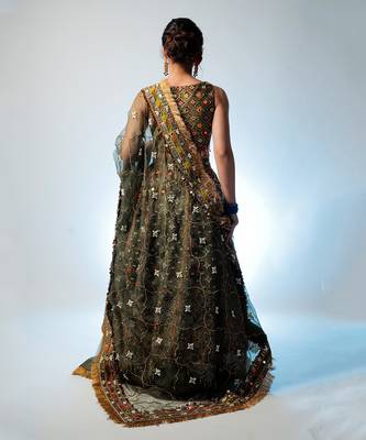 Green Samyuta Lehenga Set 2