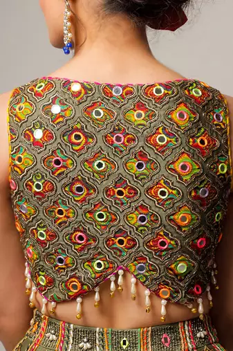 Green Samyuta Lehenga Set