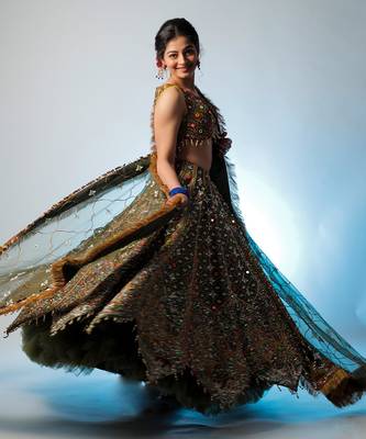 Green Samyuta Lehenga Set 6