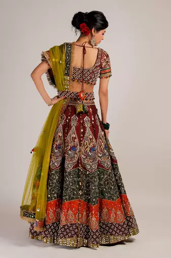 Red Pavitra Bridal Lehenga Set
