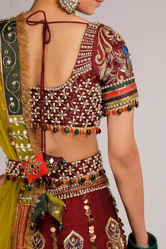 Red Pavitra Bridal Lehenga Set