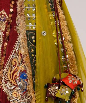Red Pavitra Bridal Lehenga Set 6
