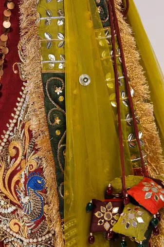 Red Pavitra Bridal Lehenga Set