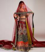 Red Pavitra Bridal Lehenga Set