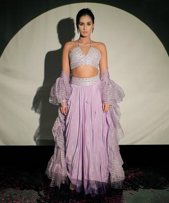 Mauve Fusion Lehenga Set 1