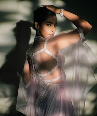 Purple Lilac Fusion Lehenga Set 8