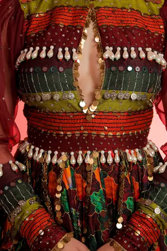 Maroon Raas Gown