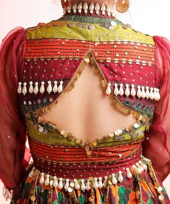 Maroon Raas Gown 4