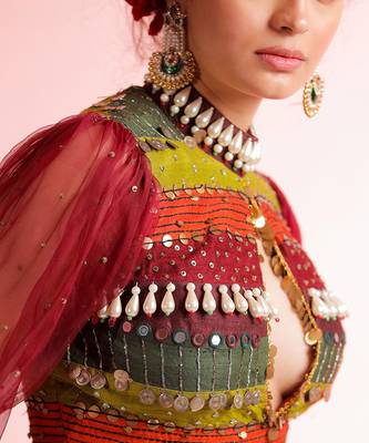 Maroon Raas Gown 5