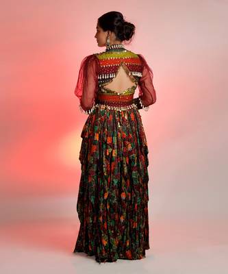 Maroon Raas Gown 6