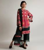 Red Raas Mandal Kurti Set