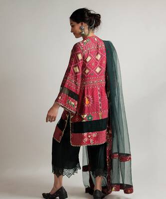 Red Raas Mandal Kurti Set 2