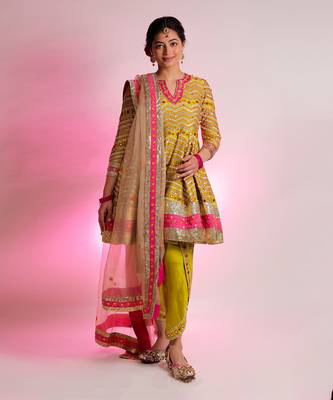 Green Citra Anarkali Set 1