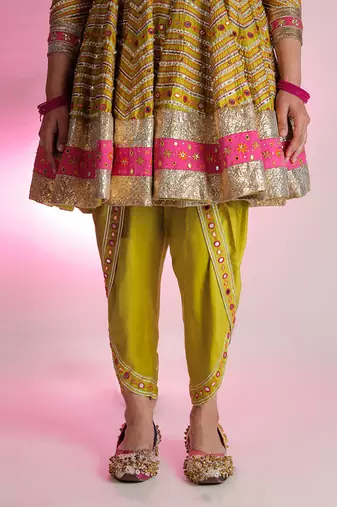 Green Citra Anarkali Set