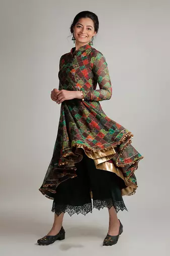 Multicolor Dhriti Kalidaar Kurti Set