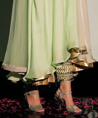 Pastel Green And Beige Fusion Kurta Set 6