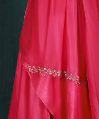 Blush Red Embroidered Anarkali Set 4