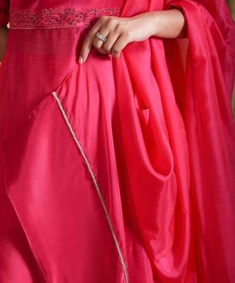 Pink Taby Embroidered Kurta Suit Set 6