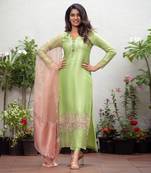 Light Green Embroidered Suit Set