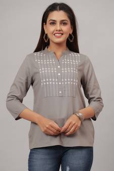 RAYON EMBROIDERY TOP