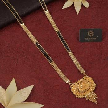 Yellow pearl mangalsutra 1