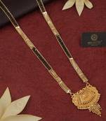 Yellow pearl mangalsutra