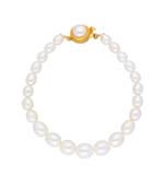 White Charm Pearl Bracelet