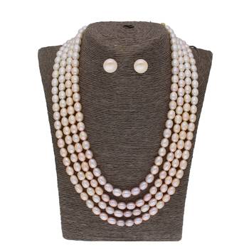 Tulsi 4 Lines  Pearl Necklaces 1