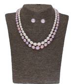 Pahal 2 Lines Pearl Necklace Set