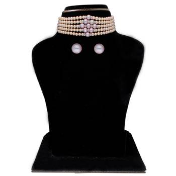 Jaahnavi 5 Lines Round Pearl Choker 2
