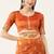 Orange woven  Art Silk saree with blouse
