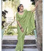 Chiffon embroidery saree with blouse