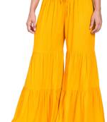 Yellow Rayon Plain Sharara