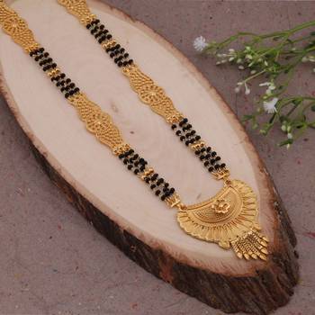 Yellow pearl mangalsutra 1