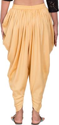 PAVONINE Beige Color Solid Beetel Rayon Fabric Patiala For Women & Girls 2