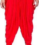 PAVONINE Red Color Solid Beetel Rayon Fabric Patiala For Women & Girls