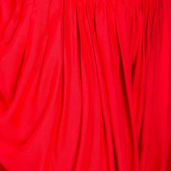 PAVONINE Red Color Solid Beetel Rayon Fabric Patiala For Women & Girls 4
