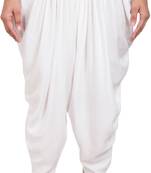 PAVONINE White Color Solid Beetel Rayon Fabric Patiala For Women & Girls