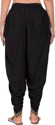 PAVONINE Black Color Embellished Beetel Rayon Fabric Patiala For Women & Girls 2
