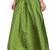 PAVONINE Green Color Golden Zari Work Satan Fabric Maxi Skirt For Women