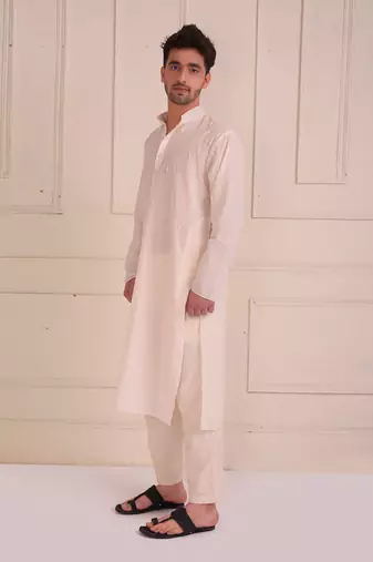 Ivory Organic Cotton Kurta Set